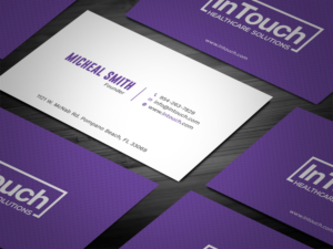 Design de Carte de Visite par Tripti Ranjan Gain pour InTouch Healthcare Solutions | Design : #19464028