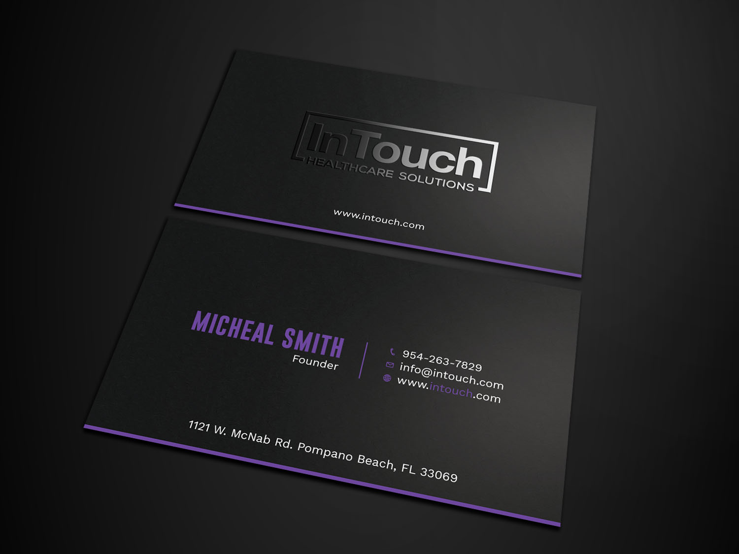 Diseño de Tarjeta de Presentación por Tripti Ranjan Gain para InTouch Healthcare Solutions | Diseño #19464030