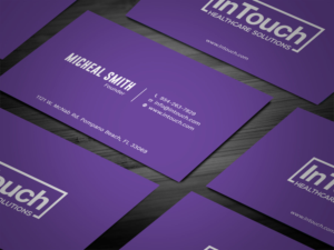Design de Carte de Visite par Tripti Ranjan Gain pour InTouch Healthcare Solutions | Design : #19464031