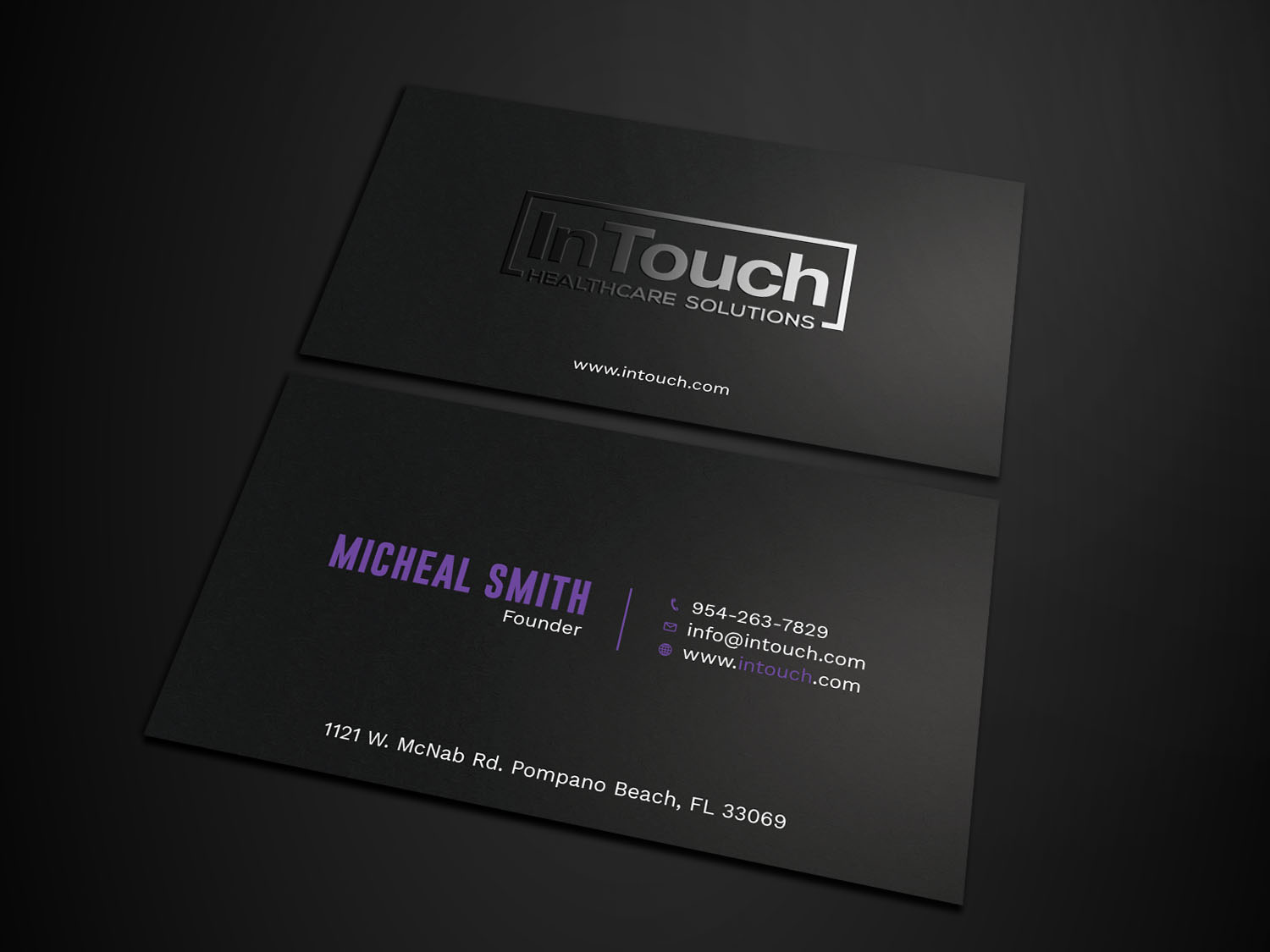 Business Card Design by Tripti Ranjan Gain for InTouch Healthcare Solutions | Design #19464033