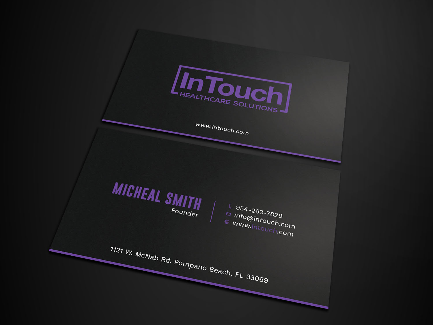Business Card Design by Tripti Ranjan Gain for InTouch Healthcare Solutions | Design #19464034