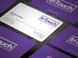 Design de Carte de Visite par Tripti Ranjan Gain pour InTouch Healthcare Solutions | Design : #19464044