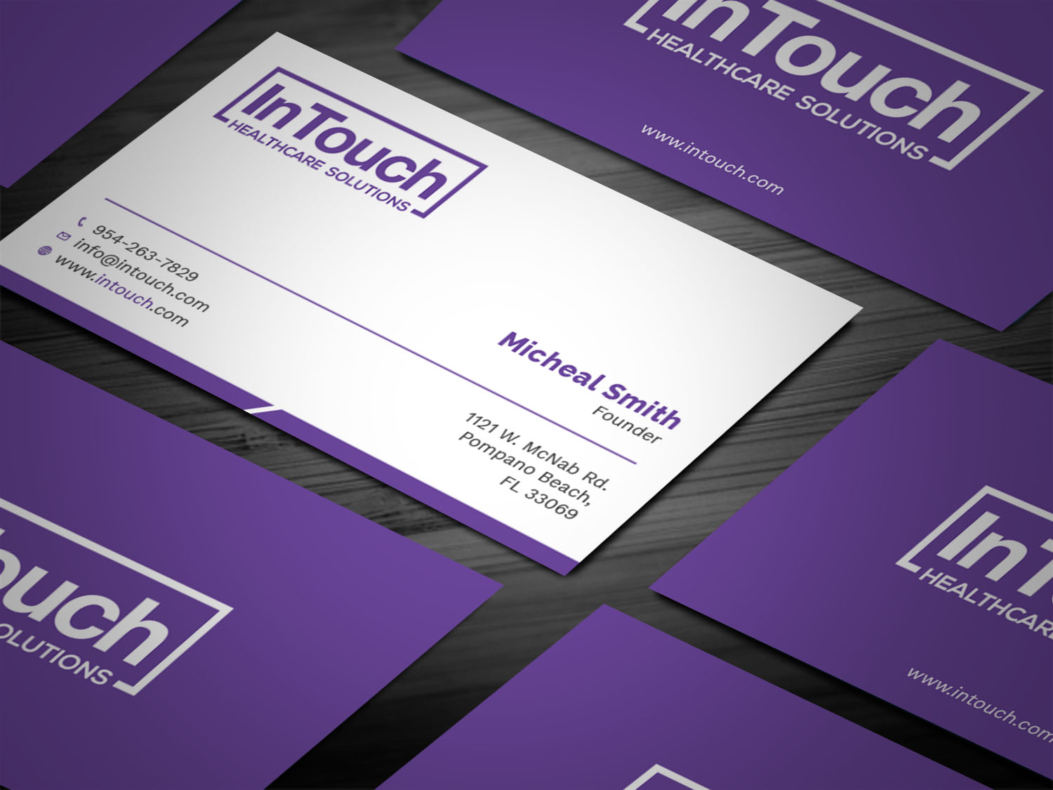 Business Card Design by Tripti Ranjan Gain for InTouch Healthcare Solutions | Design #19464048