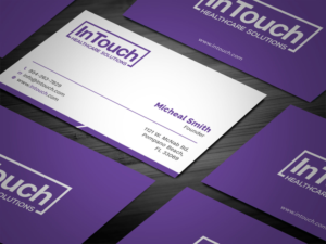 Design de Carte de Visite par Tripti Ranjan Gain pour InTouch Healthcare Solutions | Design : #19464048