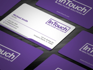 Design de Carte de Visite par Tripti Ranjan Gain pour InTouch Healthcare Solutions | Design : #19464049
