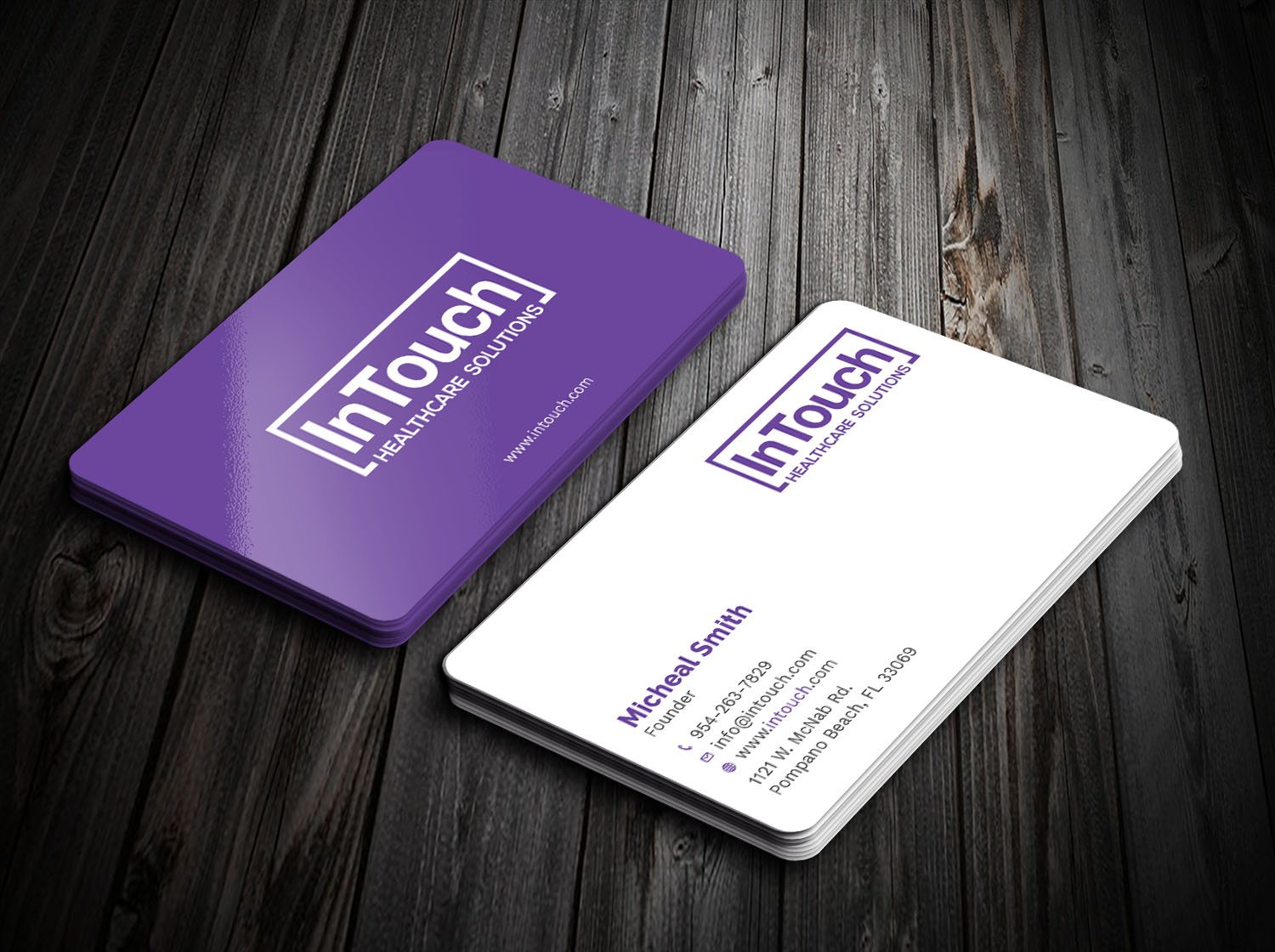 Diseño de Tarjeta de Presentación por Tripti Ranjan Gain para InTouch Healthcare Solutions | Diseño #19464056