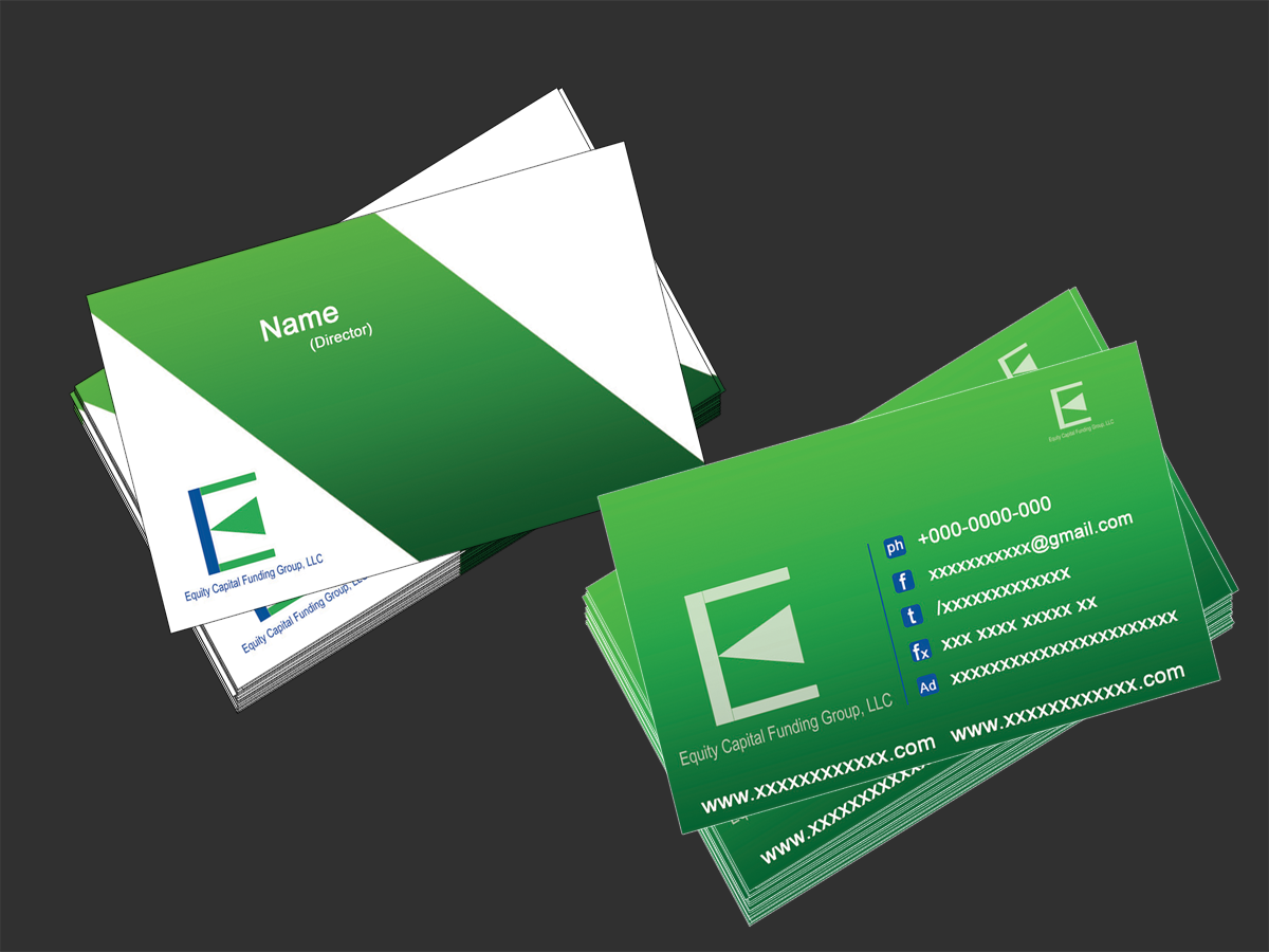 Business Card Design by  Ten Tita for Equity Capital Funding Group, LLC | Design #2884650