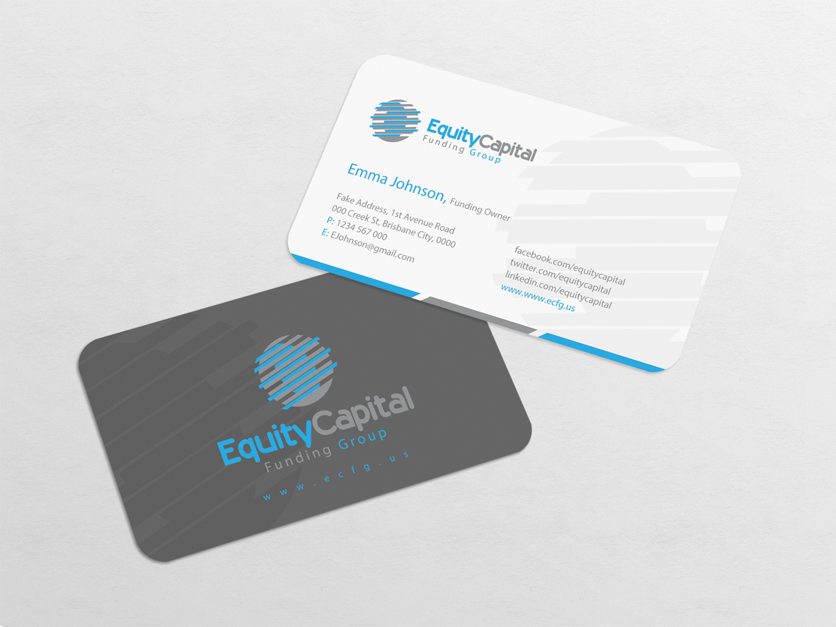 Diseño de Tarjeta de Presentación por diRtY.EMM para Equity Capital Funding Group, LLC | Diseño #2931025
