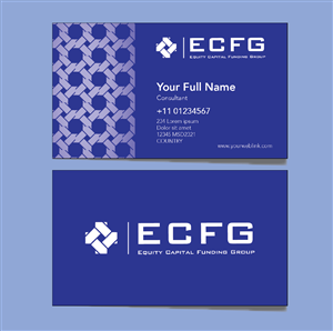 Business Card Design by Phuong Anh for Equity Capital Funding Group, LLC | Design: #2906566