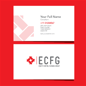 Business Card Design by Phuong Anh for Equity Capital Funding Group, LLC | Design: #2911657