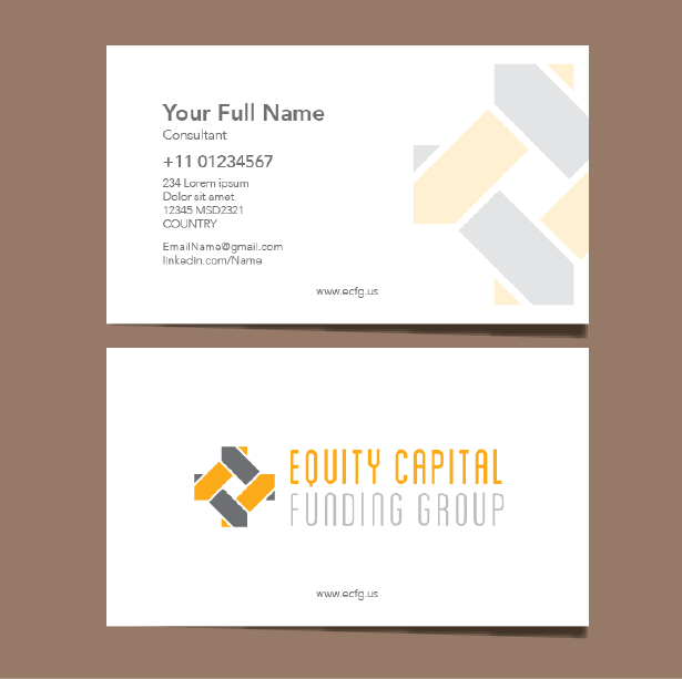 Business Card Design by Phuong Anh for Equity Capital Funding Group, LLC | Design #2923603