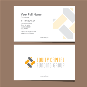 Business Card Design by Phuong Anh for Equity Capital Funding Group, LLC | Design: #2923603
