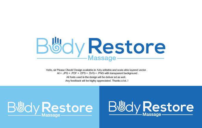 Logo Design by logo solution for Body Restore Massage | Design #19452848