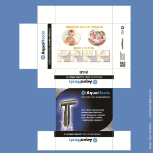 Bathroom sprayer package design needed - with foil (silver) | Packaging Design by Sajal Samaddar