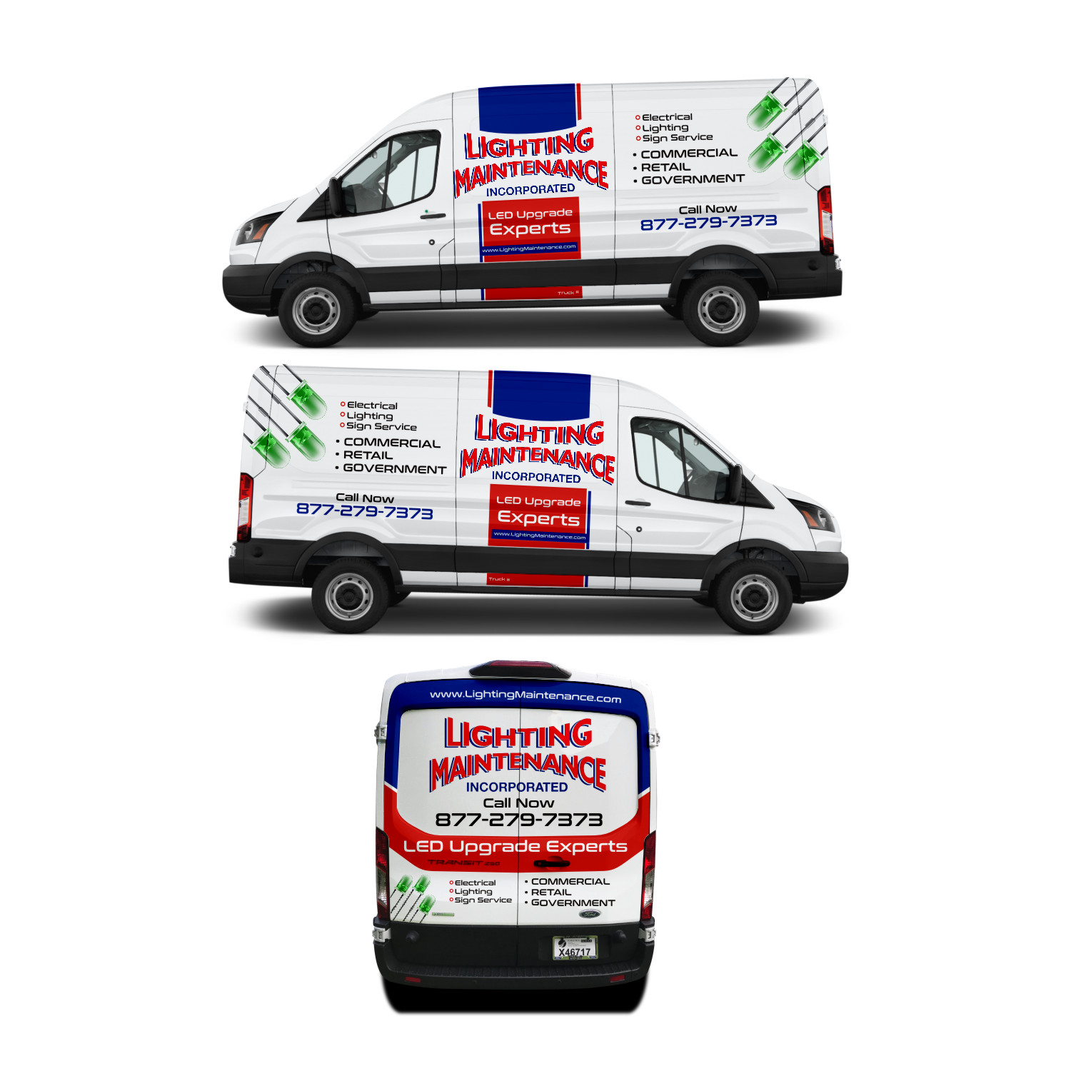 Diseño de Rotulación de Vehículo por DG+ para Lighting Maintenance Inc | Diseño #19489961