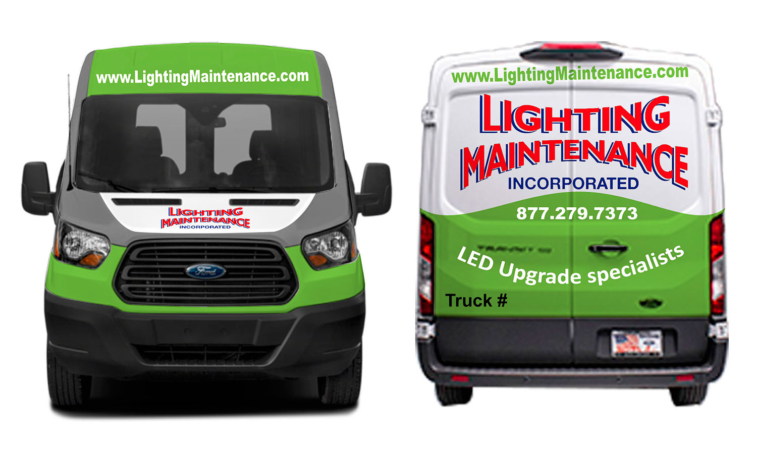 Diseño de Rotulación de Vehículo por The Faisal para Lighting Maintenance Inc | Diseño #19478986