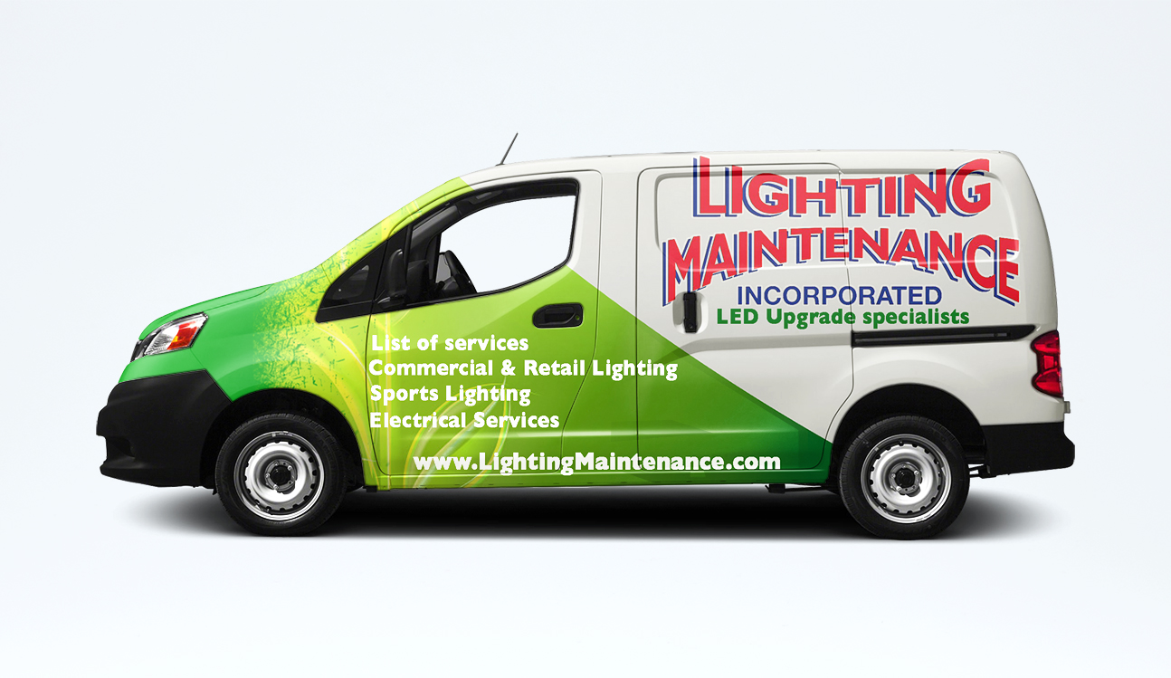 Diseño de Rotulación de Vehículo por Kareem Afifi para Lighting Maintenance Inc | Diseño #19460193