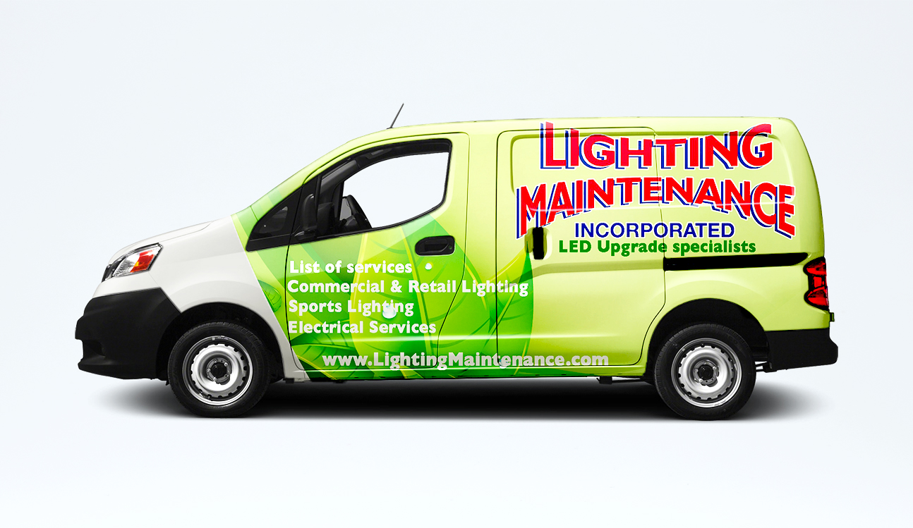 Diseño de Rotulación de Vehículo por Kareem Afifi para Lighting Maintenance Inc | Diseño #19466069