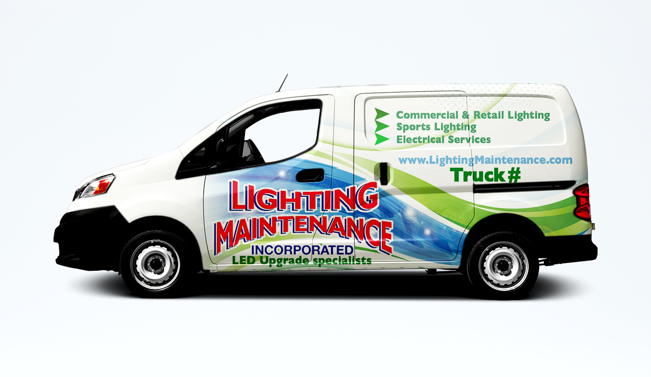 Diseño de Rotulación de Vehículo por Kareem Afifi para Lighting Maintenance Inc | Diseño #19468446