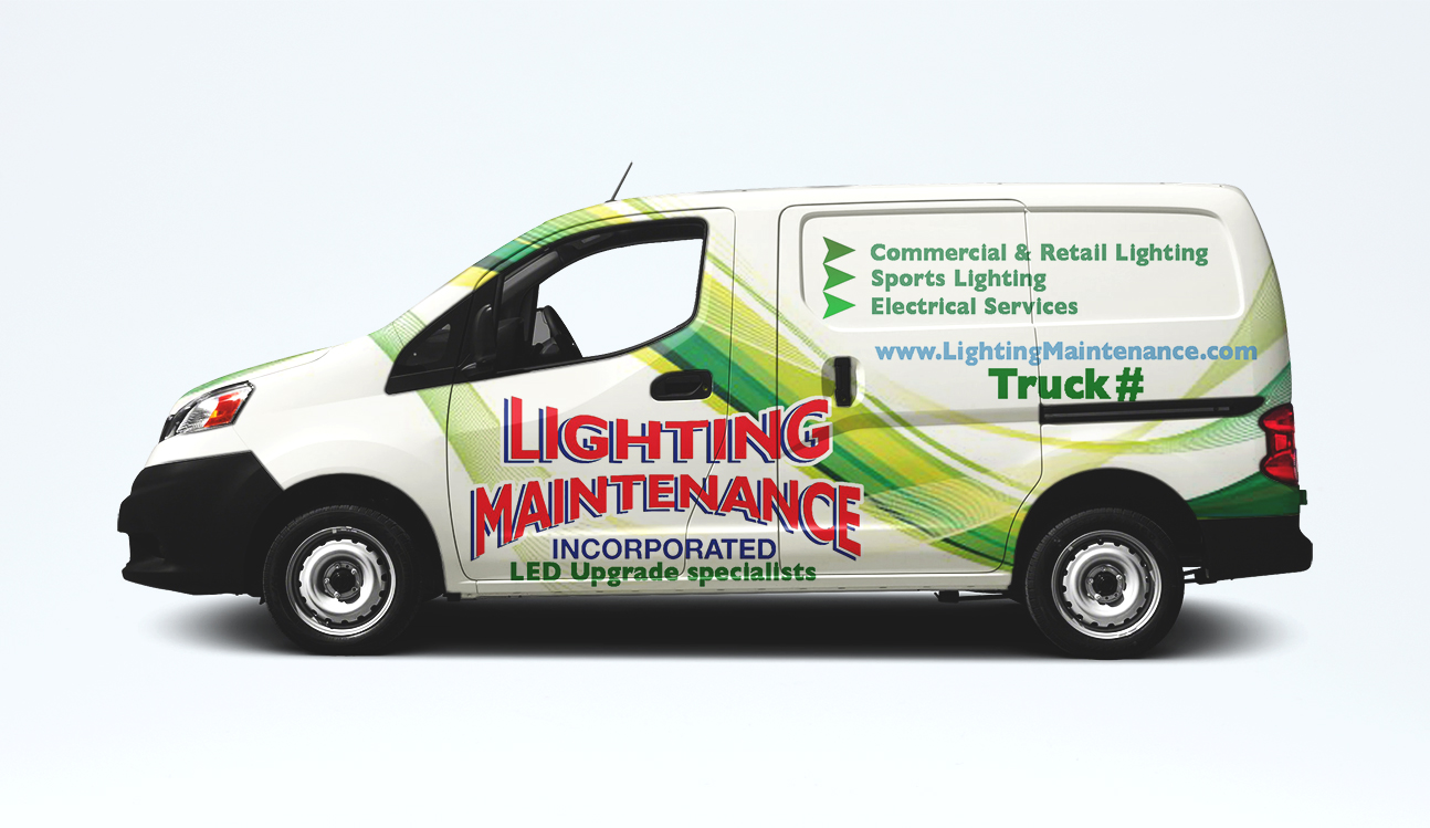 Diseño de Rotulación de Vehículo por Kareem Afifi para Lighting Maintenance Inc | Diseño #19468479