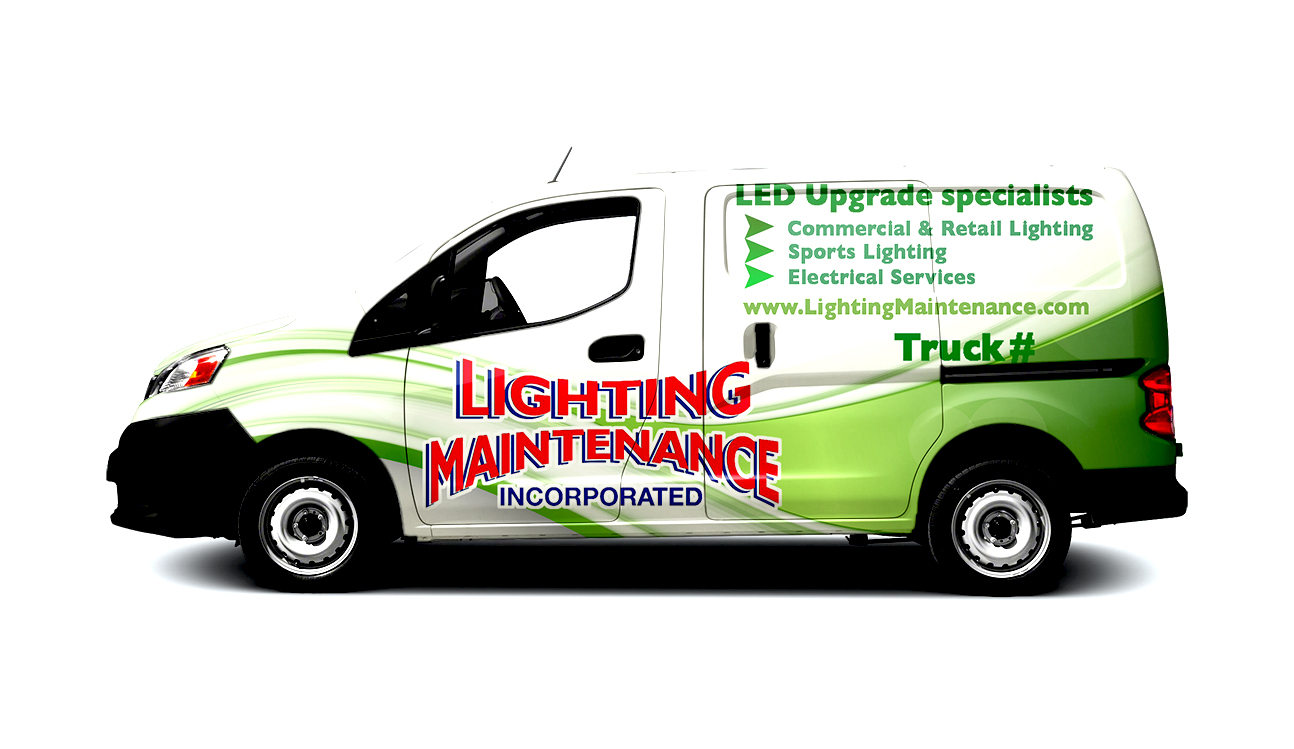 Diseño de Rotulación de Vehículo por Kareem Afifi para Lighting Maintenance Inc | Diseño #19470805