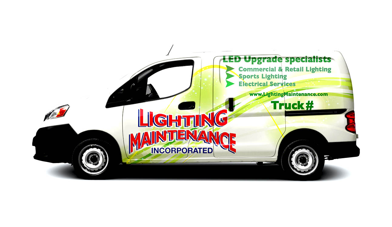 Diseño de Rotulación de Vehículo por Kareem Afifi para Lighting Maintenance Inc | Diseño #19478467