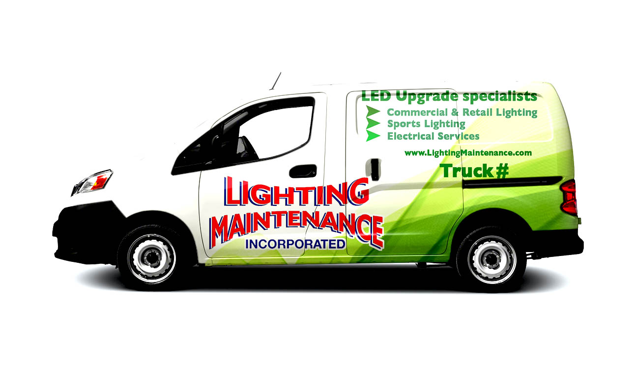 Diseño de Rotulación de Vehículo por Kareem Afifi para Lighting Maintenance Inc | Diseño #19479134