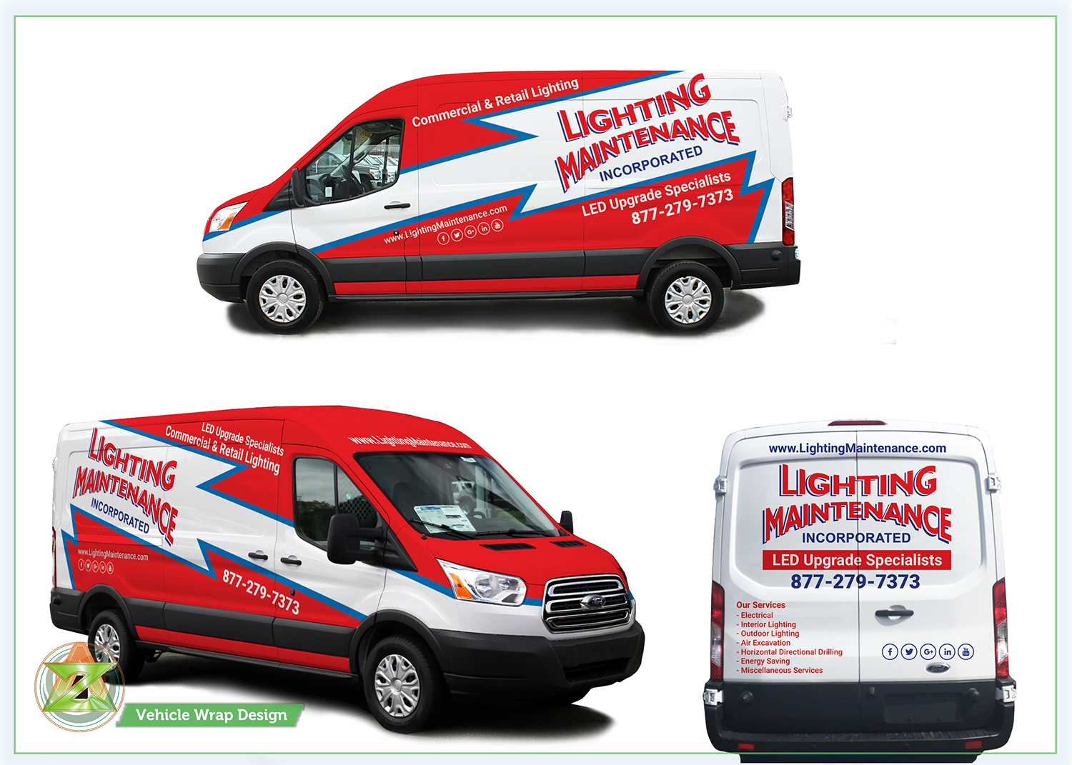 Car Wrap Design by Azhoeck for Lighting Maintenance Inc | Design #19468677
