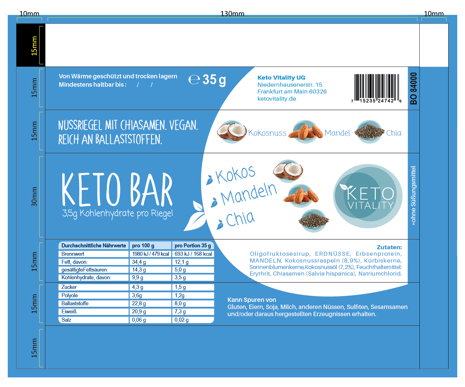 Packaging Design by chathurasoori for Keto Vitality UG (haftungsbeschränkt) | Design #19795174