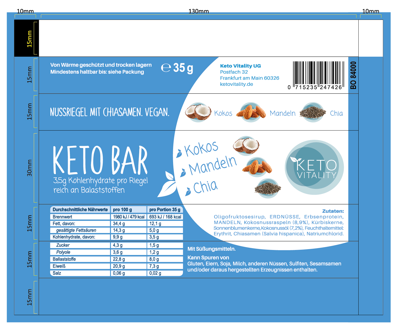 Packaging Design by chathurasoori for Keto Vitality UG (haftungsbeschränkt) | Design #19867575