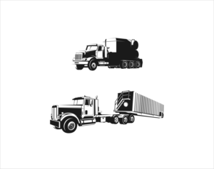 Graphic/Clip art design of 2 trucks in pictures | Graphic Design by Gree™