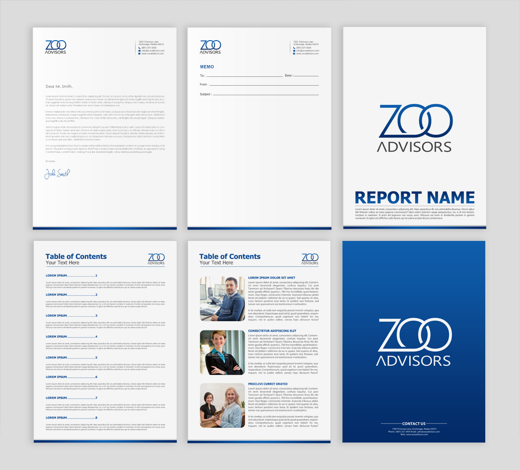 Diseño de Papelería por chandrayaan.creative para Zoo Advisors | Diseño #19491599