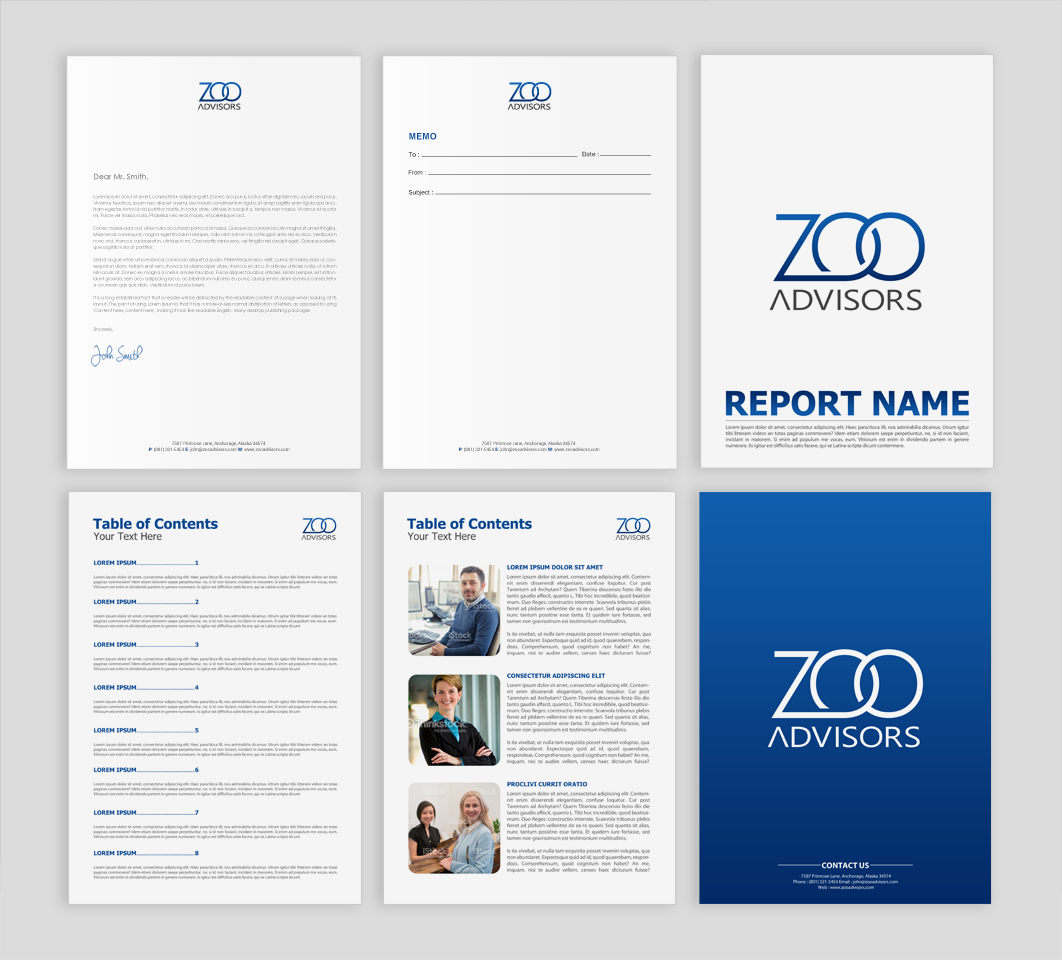 Diseño de Papelería por chandrayaan.creative para Zoo Advisors | Diseño #19491600