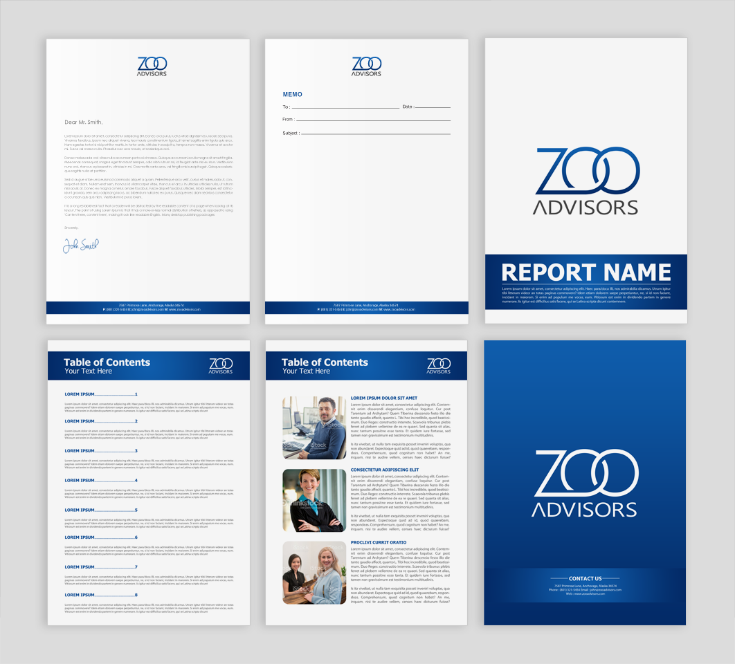 Diseño de Papelería por chandrayaan.creative para Zoo Advisors | Diseño #19493045