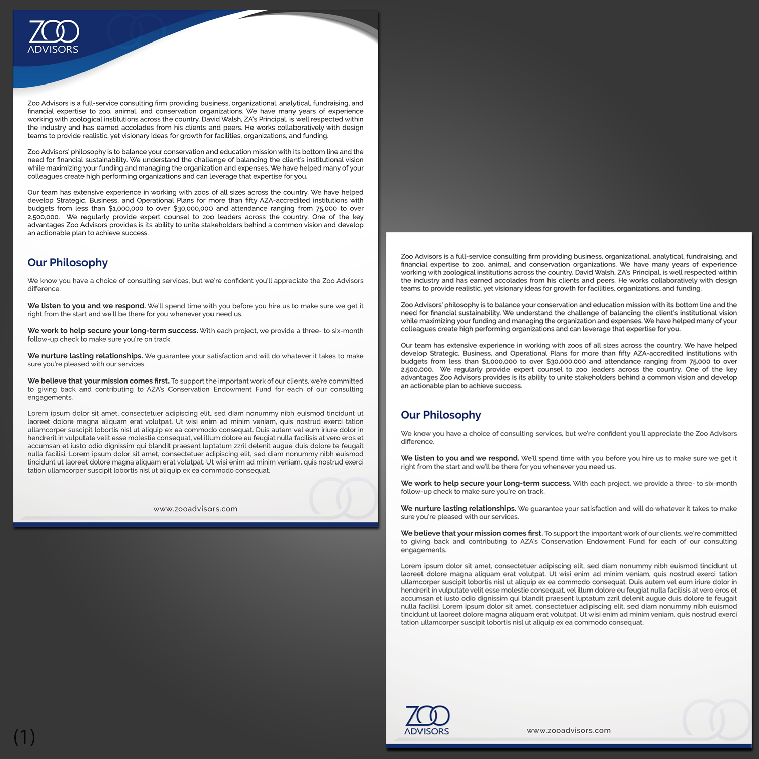 Stationery Design by Designanddevelopment for Zoo Advisors | Design: #19635145