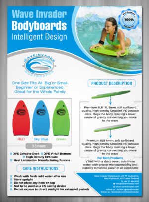 Wave Invader Brochure/flyer POS Insert | Flyer-Design von TSU Creations