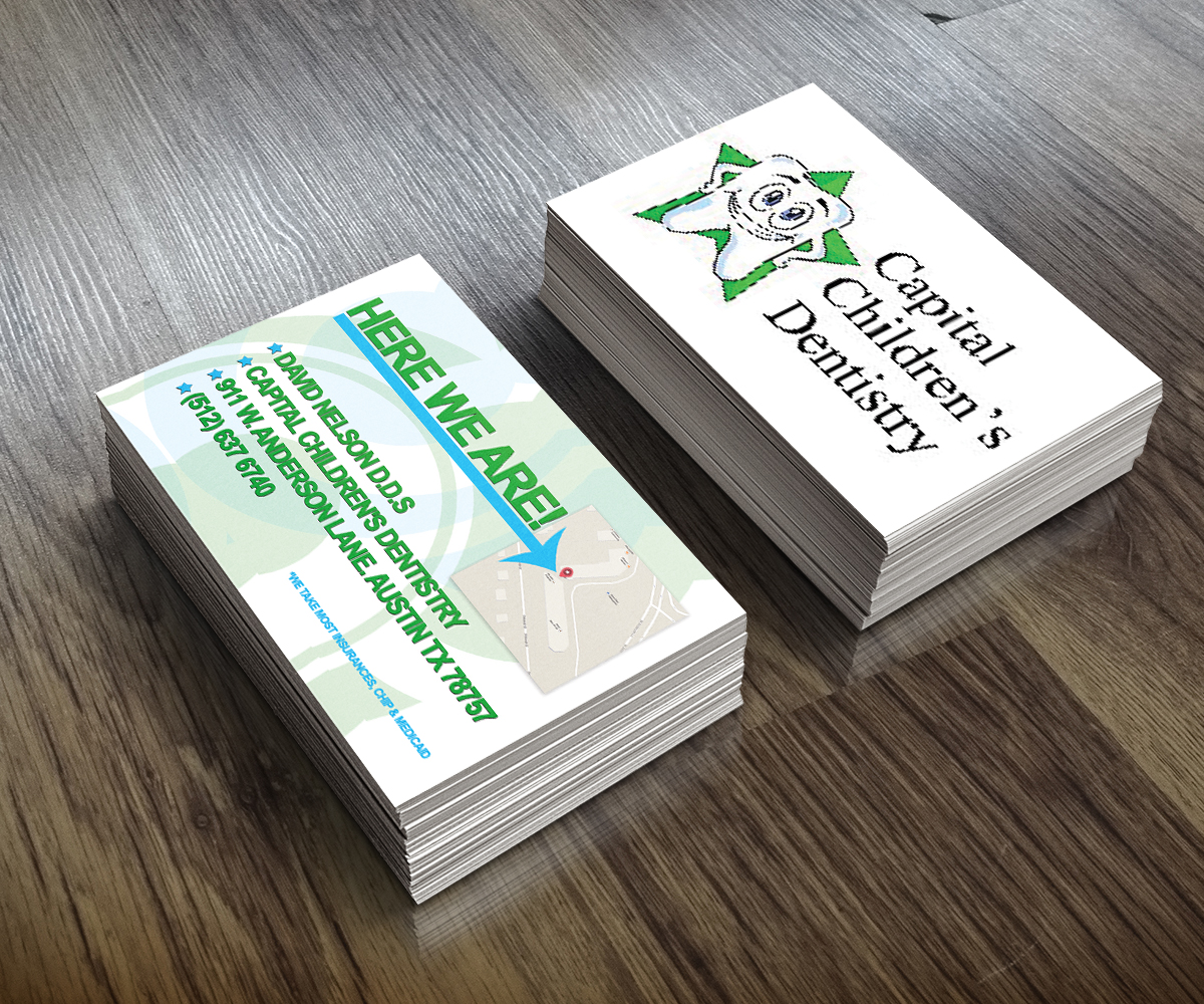 Business Card Design by John L. for Capital Childrens Dentistry | Design #2884482