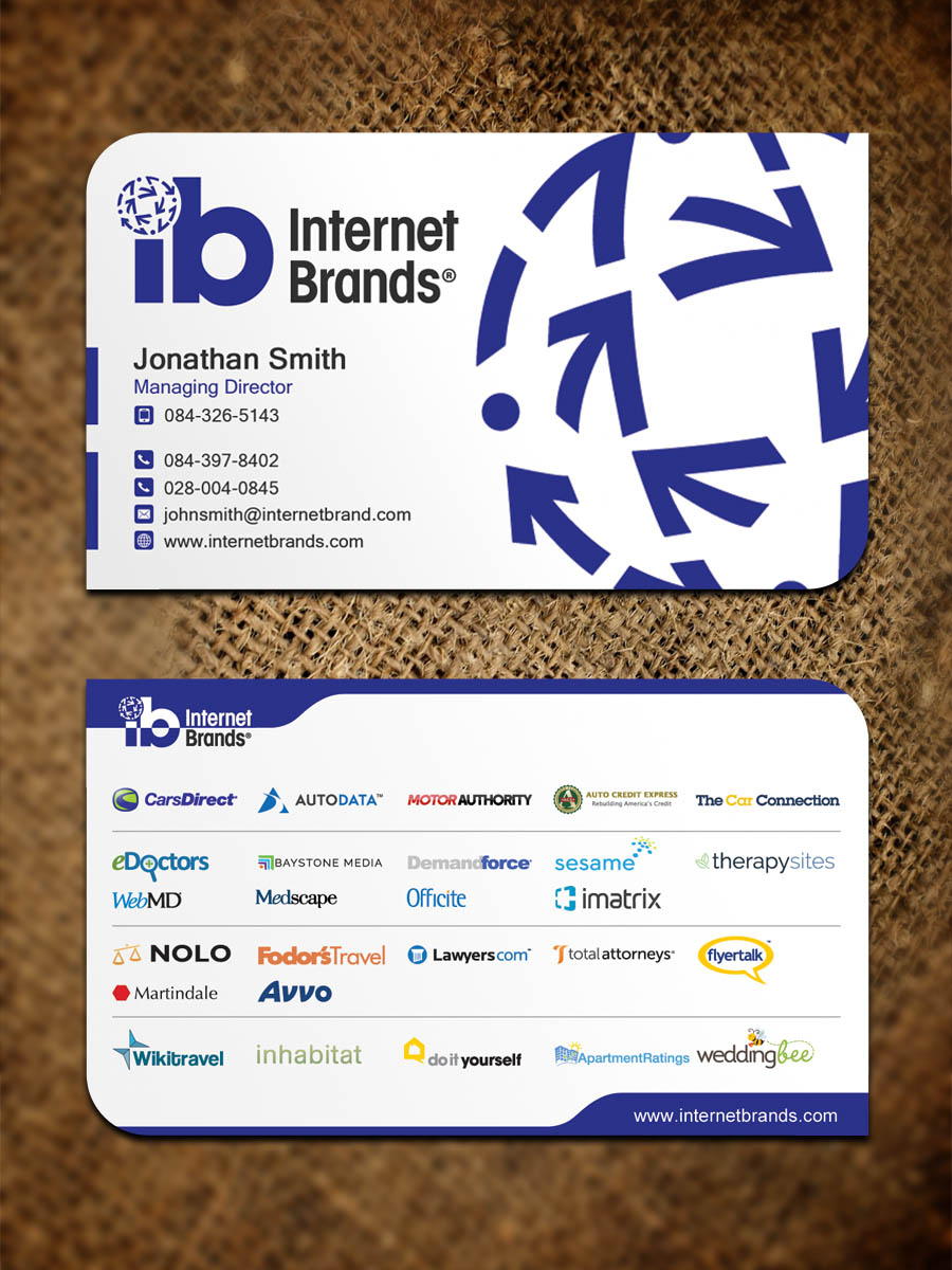 Diseño de Tarjeta de Presentación por Sandaruwan para Internet Brands | Diseño #19466243
