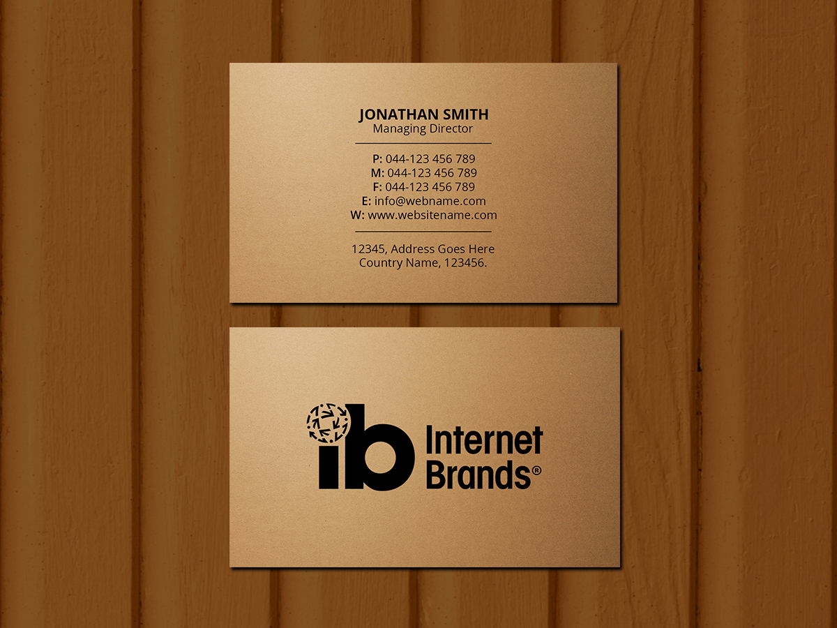 Diseño de Tarjeta de Presentación por Creations Box 2015 para Internet Brands | Diseño #19470466
