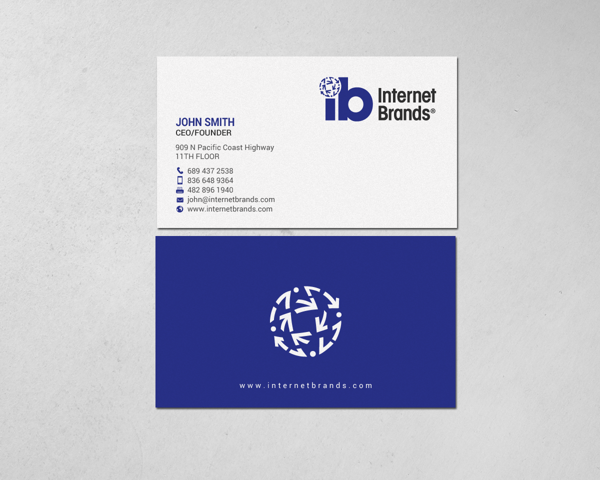 Business Card Design by chandrayaan.creative for Internet Brands | Design #19472709