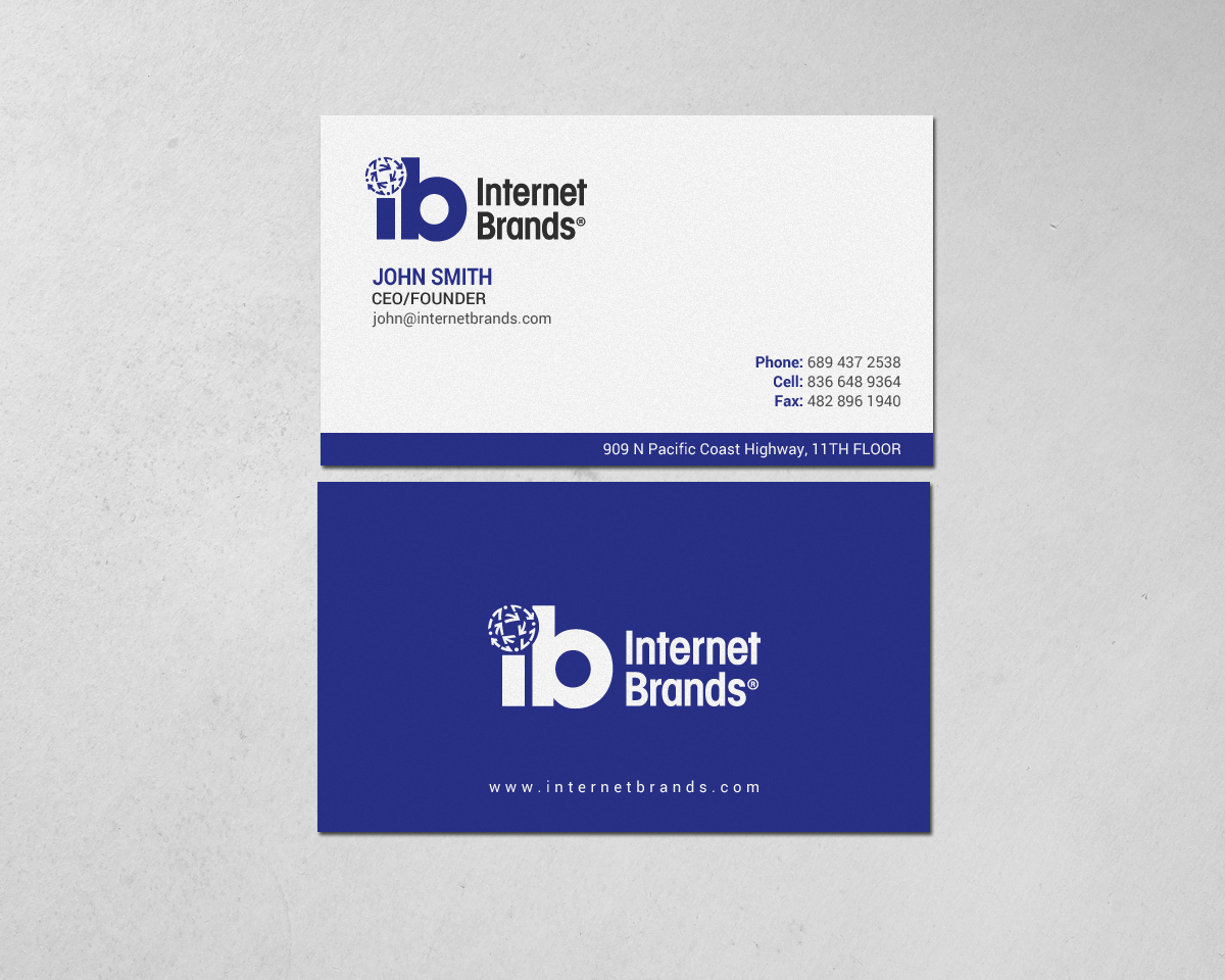 Business Card Design by chandrayaan.creative for Internet Brands | Design #19474229