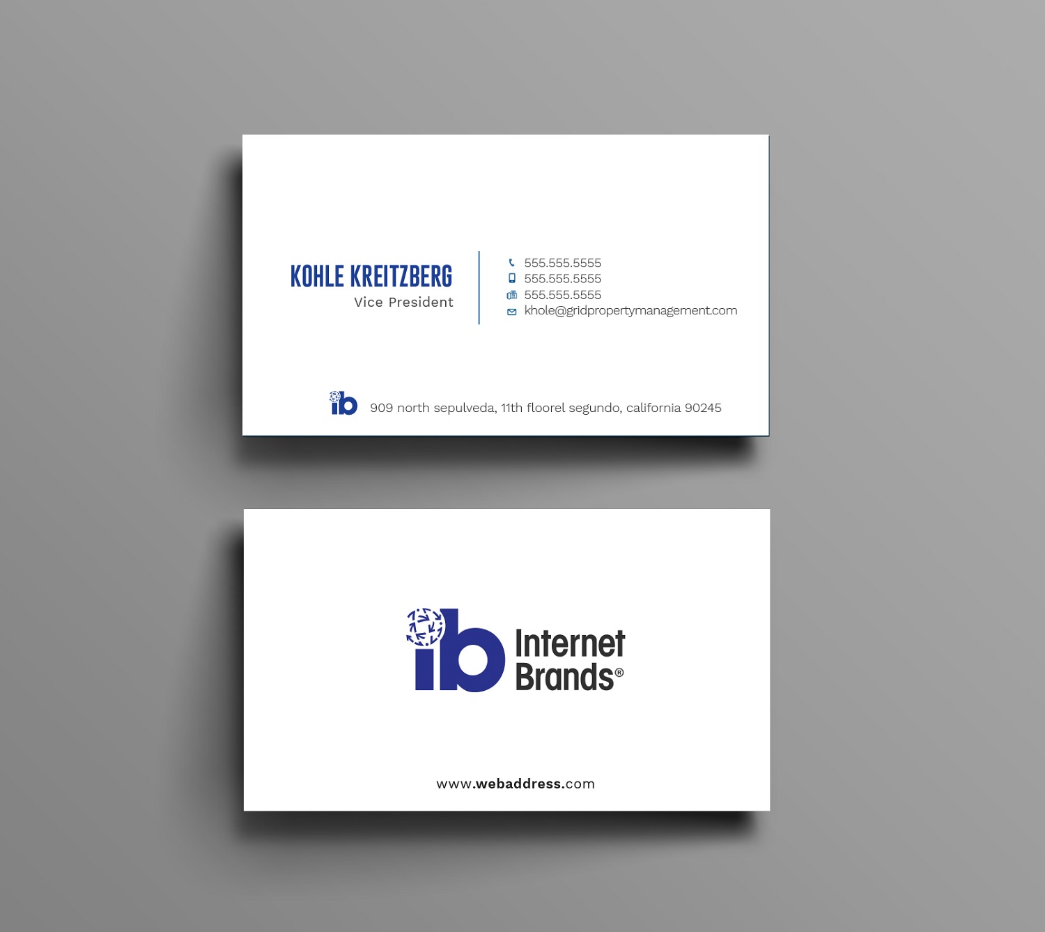 Business Card Design by Graphic Flame for Internet Brands | Design #19487389
