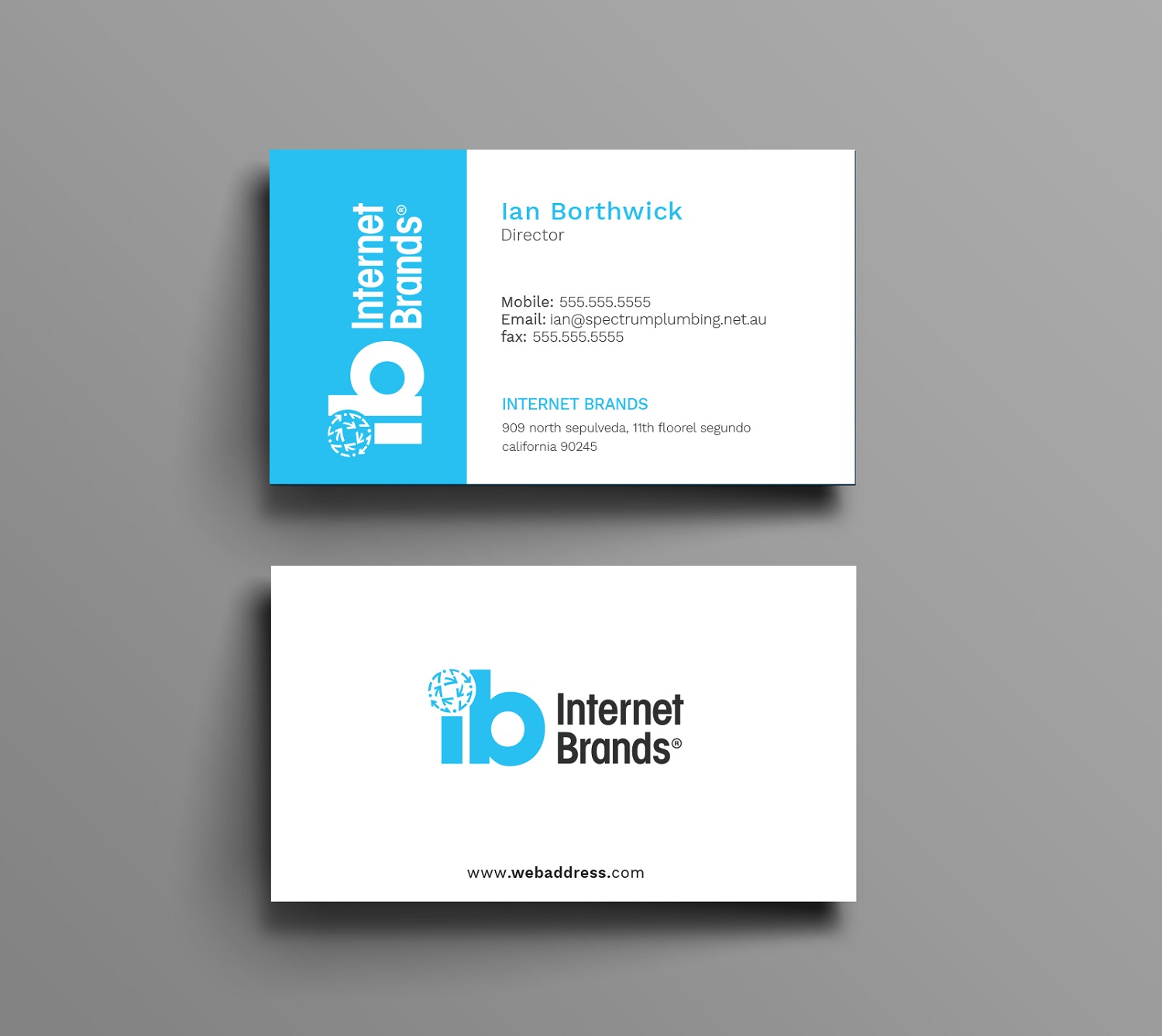 Business Card Design by Graphic Flame for Internet Brands | Design #19487390