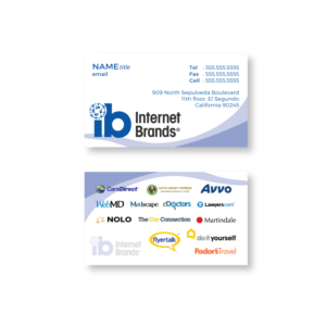 Business Card Design by carolynhoyc for Internet Brands | Design: #19465401