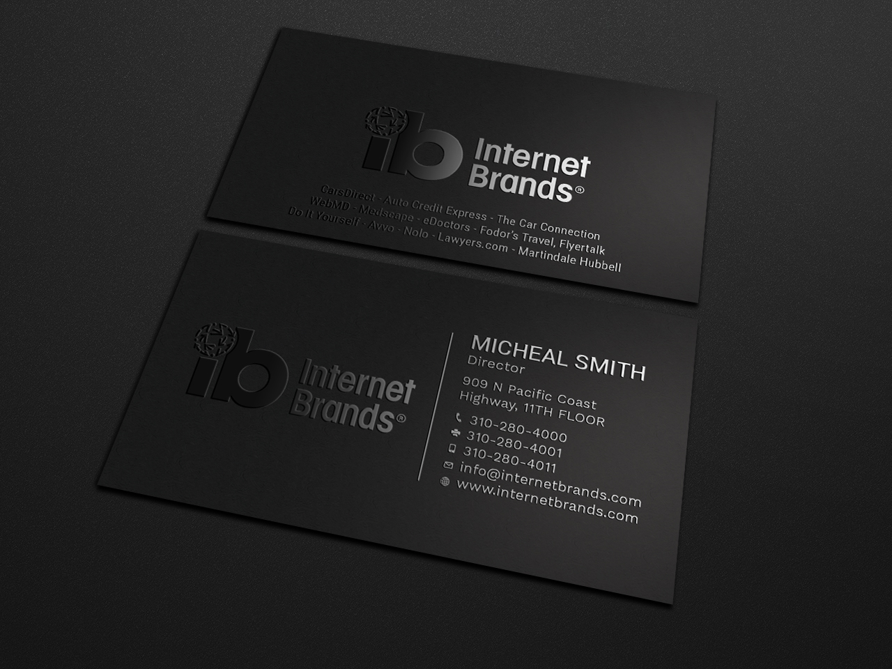 Business Card Design by Tripti Ranjan Gain for Internet Brands | Design #19464273