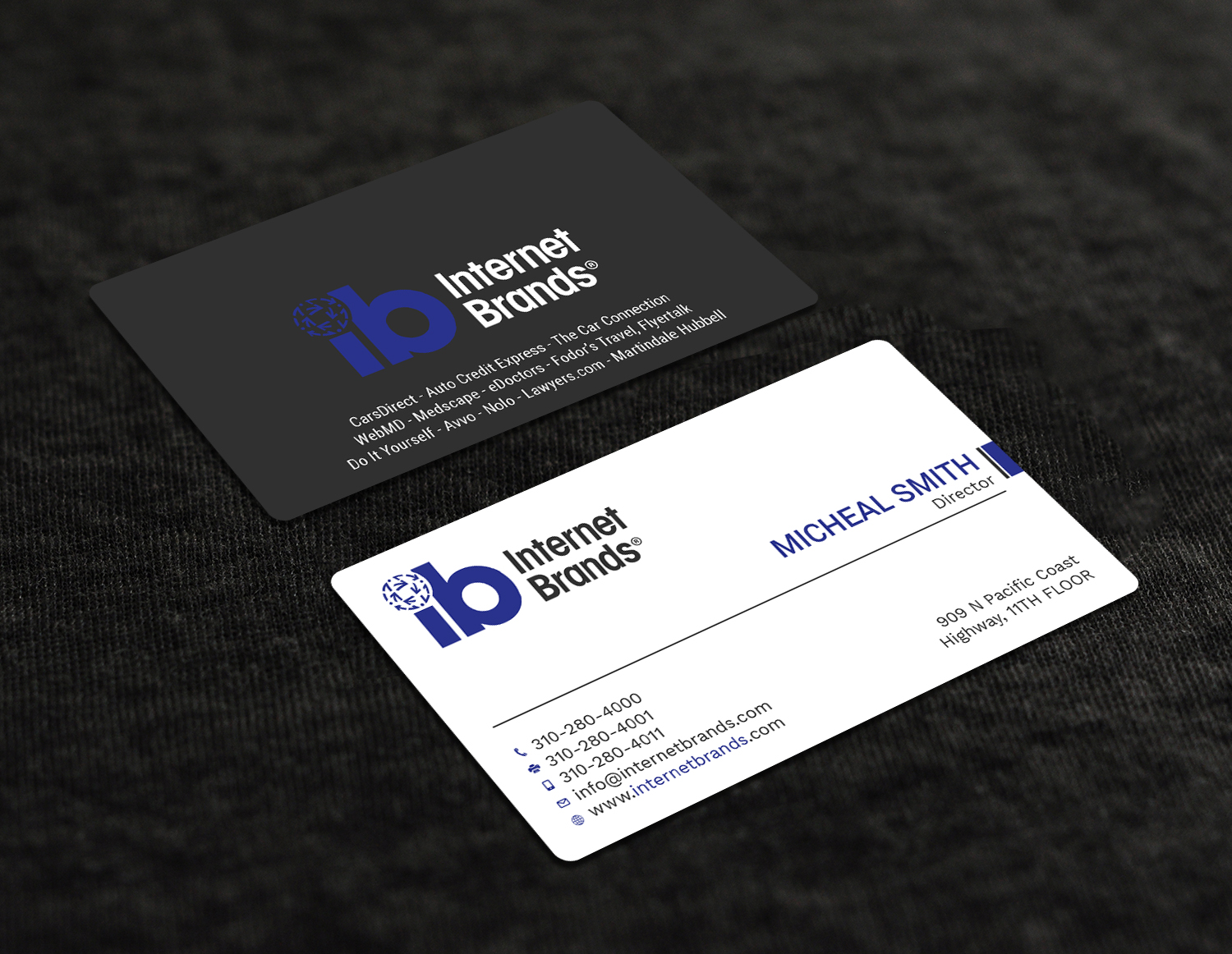 Business Card Design by Tripti Ranjan Gain for Internet Brands | Design #19464274