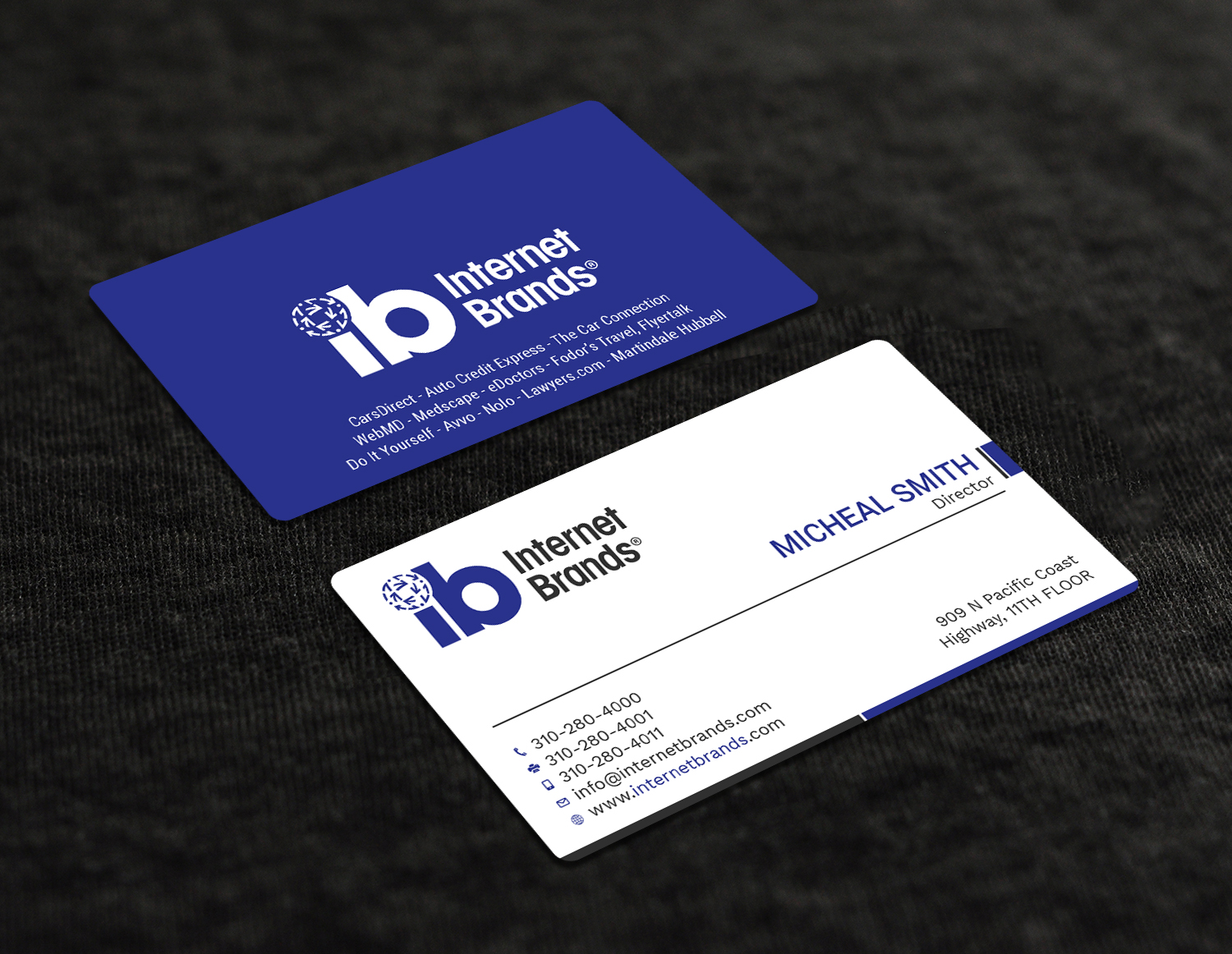 Business Card Design by Tripti Ranjan Gain for Internet Brands | Design #19464277