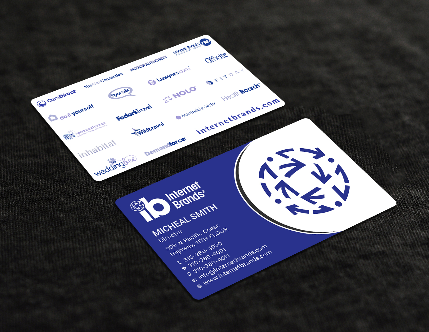 Business Card Design by Tripti Ranjan Gain for Internet Brands | Design #19464316