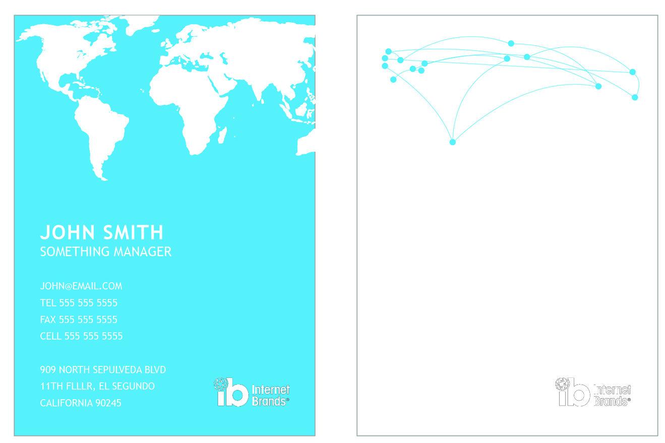 Bold Serious Internet Business Card Design For Internet Brands