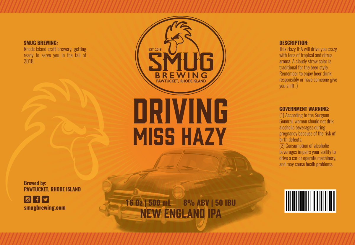 Design Étiquette par Sergio Coelho pour Smug Brewing Company | Design #19530476